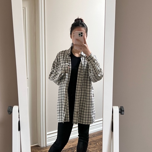 Gordie Howe oversized plaid mens shirt - Picture 8 of 11